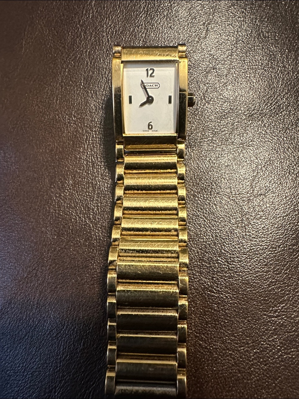 Coach Gold-Tone Rectangular Bracelet Watch - Picture 3 of 4